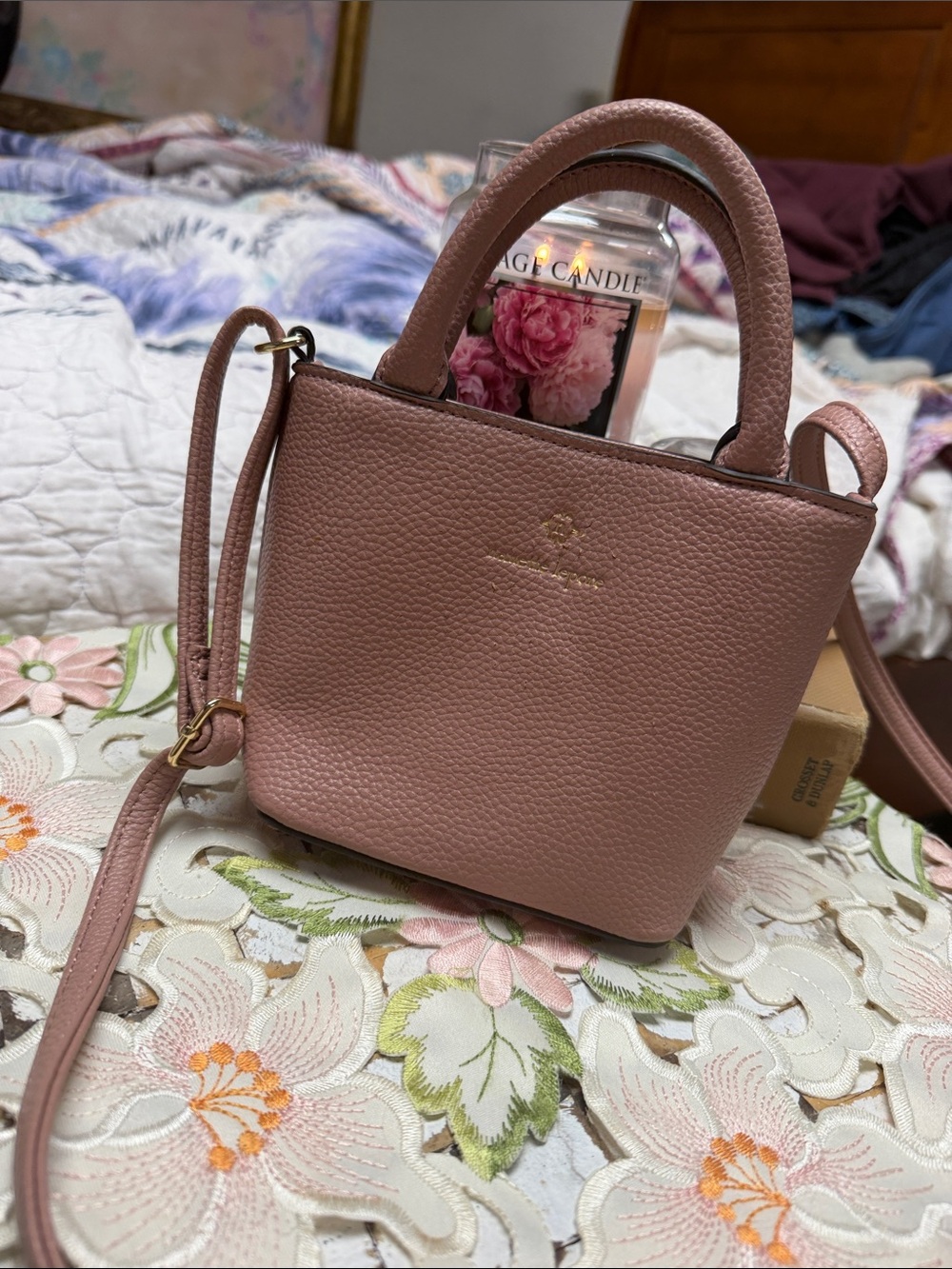 kate spade Blush Pink Pebbled Leather Mini Tote